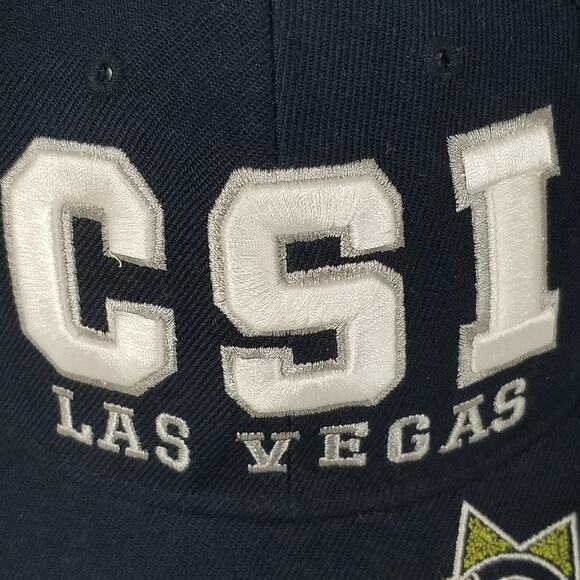 CSI Las Vegas Hat Cap Strap Back Navy Blue Embroidered Investigator Badge Mens - Picture 2 of 8